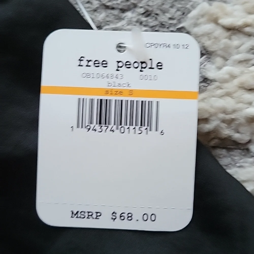 Free People Turn It On Cami Black Sequins Small New